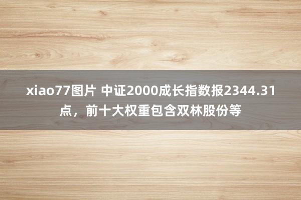 xiao77图片 中证2000成长指数报2344.31点，前十大权重包含双林股份等